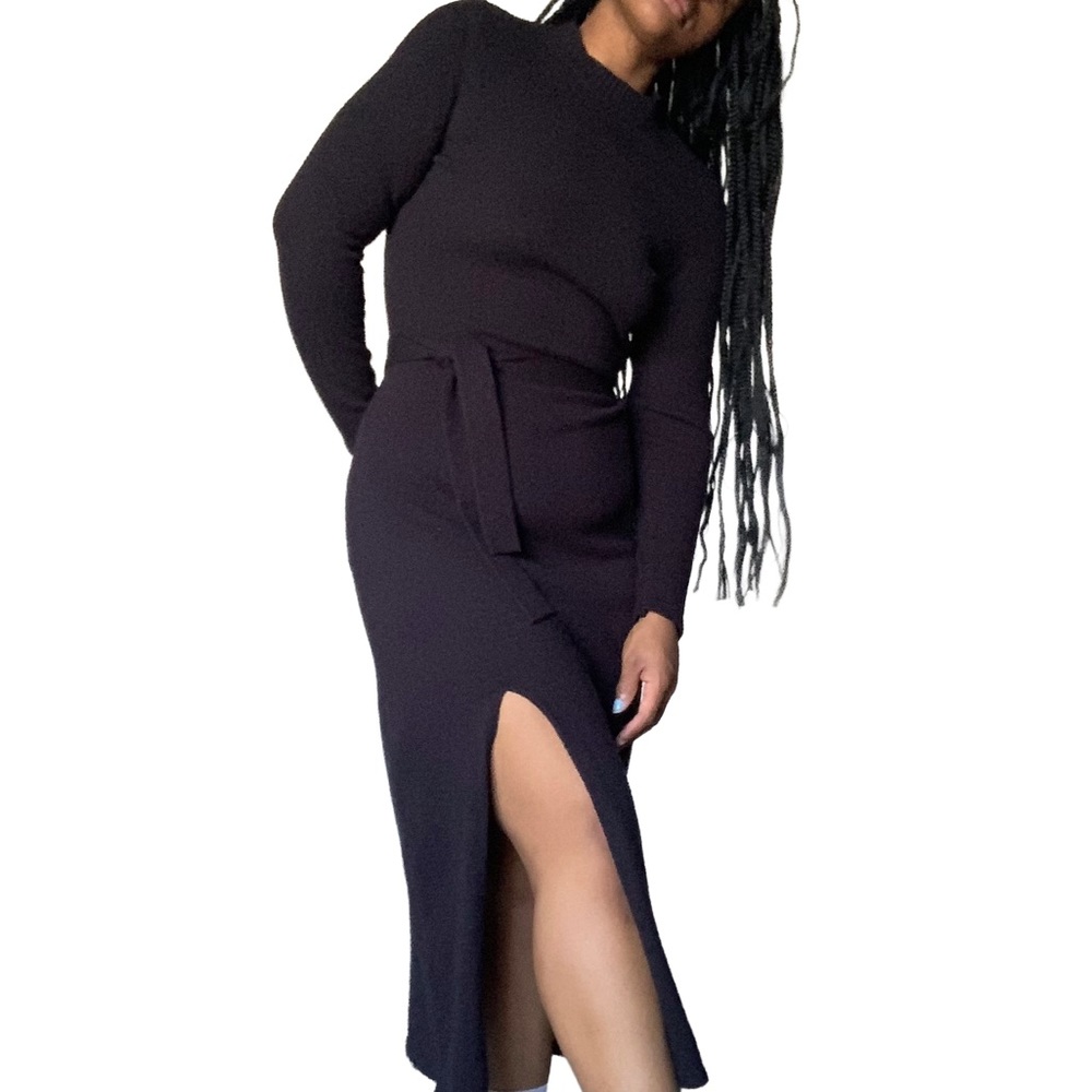 Black Maxi Dress with Slit
